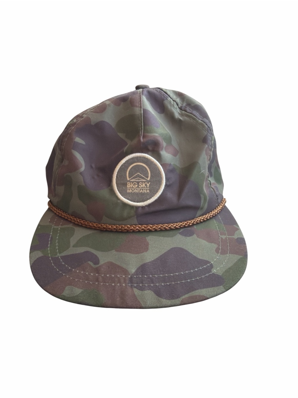Unisex OS Camo Big Sky adjustable hat with rope detail by Imperial